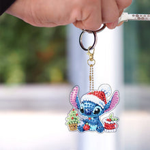 Load image into Gallery viewer, 6Pcs Double Sided Christmas Mickey Minnie Diamond Art Keyring for Party Supplies
