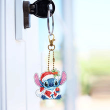 Load image into Gallery viewer, 6Pcs Double Sided Christmas Mickey Minnie Diamond Art Keyring for Party Supplies
