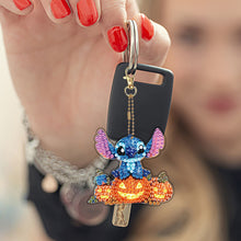 Load image into Gallery viewer, 6Pcs Double Sided Christmas Mickey Minnie Diamond Art Keyring for Party Supplies
