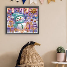 Load image into Gallery viewer, Diamond Painting - Partial Special Shaped - Christmas snowman (30*35CM)
