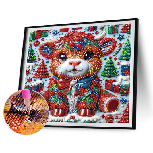 Diamond Painting - Partial Special Shaped - Christmas yak (30*35CM)