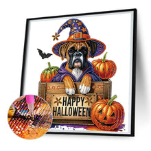 Load image into Gallery viewer, Diamond Painting - Partial Special Shaped - Halloween pug (30*30CM)
