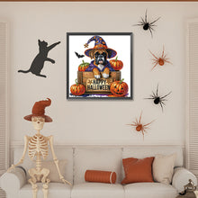 Load image into Gallery viewer, Diamond Painting - Partial Special Shaped - Halloween pug (30*30CM)

