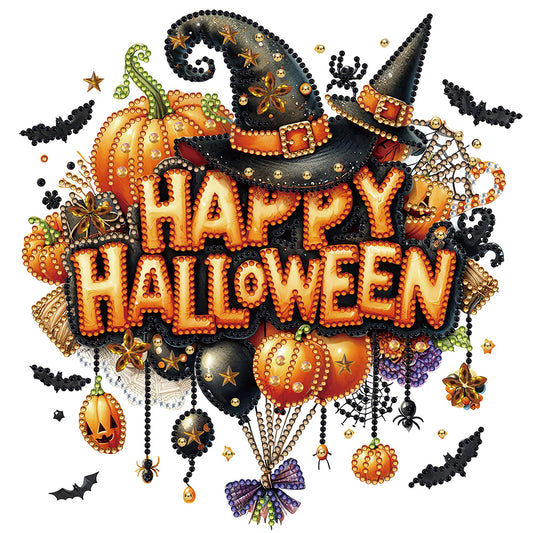 Diamond Painting - Partial Special Shaped - Happy Halloween (30*30CM)