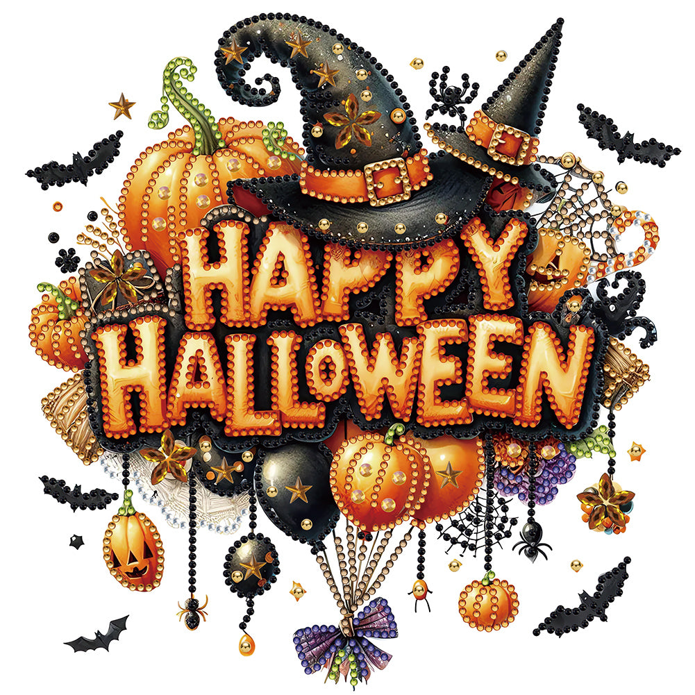 Diamond Painting - Partial Special Shaped - Happy Halloween (30*30CM)