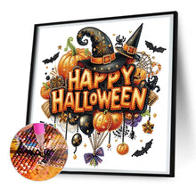 Load image into Gallery viewer, Diamond Painting - Partial Special Shaped - Happy Halloween (30*30CM)
