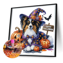 Load image into Gallery viewer, Diamond Painting - Partial Special Shaped - Halloween border collie (30*30CM)
