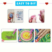 Load image into Gallery viewer, Acrylic Colorful Pattern 5D DIY Diamond Painting Serving Tray for Coffee Table
