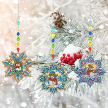 Load image into Gallery viewer, 3Pcs Christmas Theme Diamond Painting Suncatcher Hanging Decor for Kid DIY Craft
