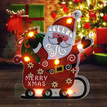 Load image into Gallery viewer, Christmas Diamond Painting Night Light 5D DIY Diamond Painting Lamp(Santa Claus)
