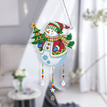 Load image into Gallery viewer, Christmas Snowman Diamond Painting Hanging Pendant Suncatcher Home Windows Decor
