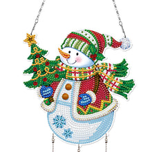 Load image into Gallery viewer, Christmas Snowman Diamond Painting Hanging Pendant Suncatcher Home Windows Decor
