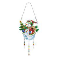 Load image into Gallery viewer, Christmas Snowman Diamond Painting Hanging Pendant Suncatcher Home Windows Decor
