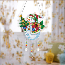 Load image into Gallery viewer, Christmas Snowman Diamond Painting Hanging Pendant Suncatcher Home Windows Decor

