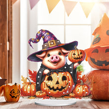 Load image into Gallery viewer, Halloween Special Shape Pumpkin Pig Diamond Painting Desktop Ornaments
