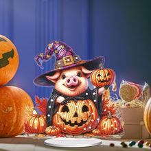 Load image into Gallery viewer, Halloween Special Shape Pumpkin Pig Diamond Painting Desktop Ornaments
