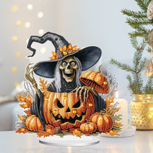 Load image into Gallery viewer, Halloween Special Shape Skeleton Witch Diamond Painting Desktop Ornaments
