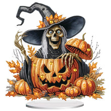 Load image into Gallery viewer, Halloween Special Shape Skeleton Witch Diamond Painting Desktop Ornaments
