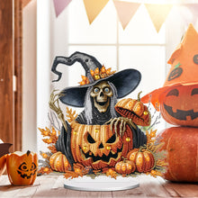 Load image into Gallery viewer, Halloween Special Shape Skeleton Witch Diamond Painting Desktop Ornaments
