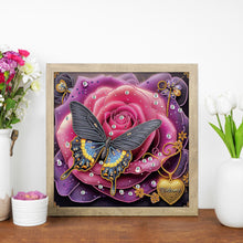 Load image into Gallery viewer, Diamond Painting - Partial Special Shaped - Dreamy flowers and butterflies (40*40CM)
