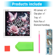 Load image into Gallery viewer, Diamond Painting - Partial Special Shaped - Good morning and good night dreamy butterflies (40*40CM)
