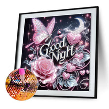 Load image into Gallery viewer, Diamond Painting - Partial Special Shaped - Good morning and good night dreamy butterflies (40*40CM)
