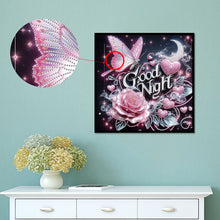 Load image into Gallery viewer, Diamond Painting - Partial Special Shaped - Good morning and good night dreamy butterflies (40*40CM)
