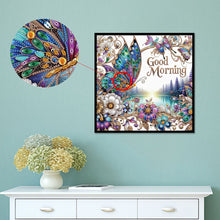 Load image into Gallery viewer, Diamond Painting - Partial Special Shaped - Good morning and good night dreamy butterflies (40*40CM)
