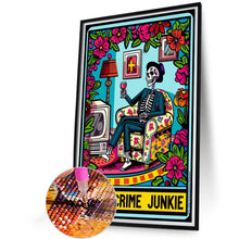 Load image into Gallery viewer, AB Diamond Painting - Full Round - Crime fan skeleton (40*60CM)
