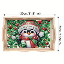 Load image into Gallery viewer, Wooden Cute Cartoon Diamond Decorative Serving Tray with Handle for Home Decor
