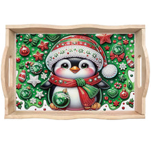 Load image into Gallery viewer, Wooden Cute Cartoon Diamond Decorative Serving Tray with Handle for Home Decor
