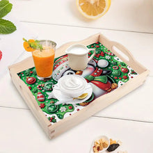 Load image into Gallery viewer, Wooden Cute Cartoon Diamond Decorative Serving Tray with Handle for Home Decor
