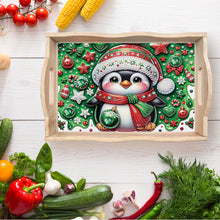 Load image into Gallery viewer, Wooden Cute Cartoon Diamond Decorative Serving Tray with Handle for Home Decor
