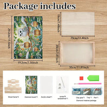 Load image into Gallery viewer, Wooden Cute Cartoon Diamond Decorative Serving Tray with Handle for Home Decor
