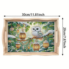 Load image into Gallery viewer, Wooden Cute Cartoon Diamond Decorative Serving Tray with Handle for Home Decor
