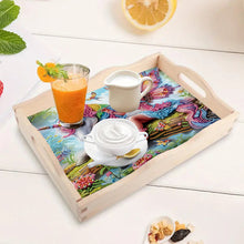 Load image into Gallery viewer, Wooden Cute Cartoon Diamond Decorative Serving Tray with Handle for Home Decor
