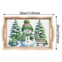 Load image into Gallery viewer, Wooden Cute Cartoon Diamond Decorative Serving Tray with Handle for Home Decor
