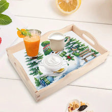 Load image into Gallery viewer, Wooden Cute Cartoon Diamond Decorative Serving Tray with Handle for Home Decor
