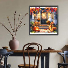 Load image into Gallery viewer, Diamond Painting - Full Round - Halloween atmosphere at the entrance of the courtyard (40*40CM)
