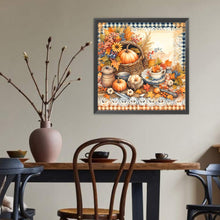 Load image into Gallery viewer, Diamond Painting - Full Round - Autumn pumpkin fallen leaves (40*40CM)
