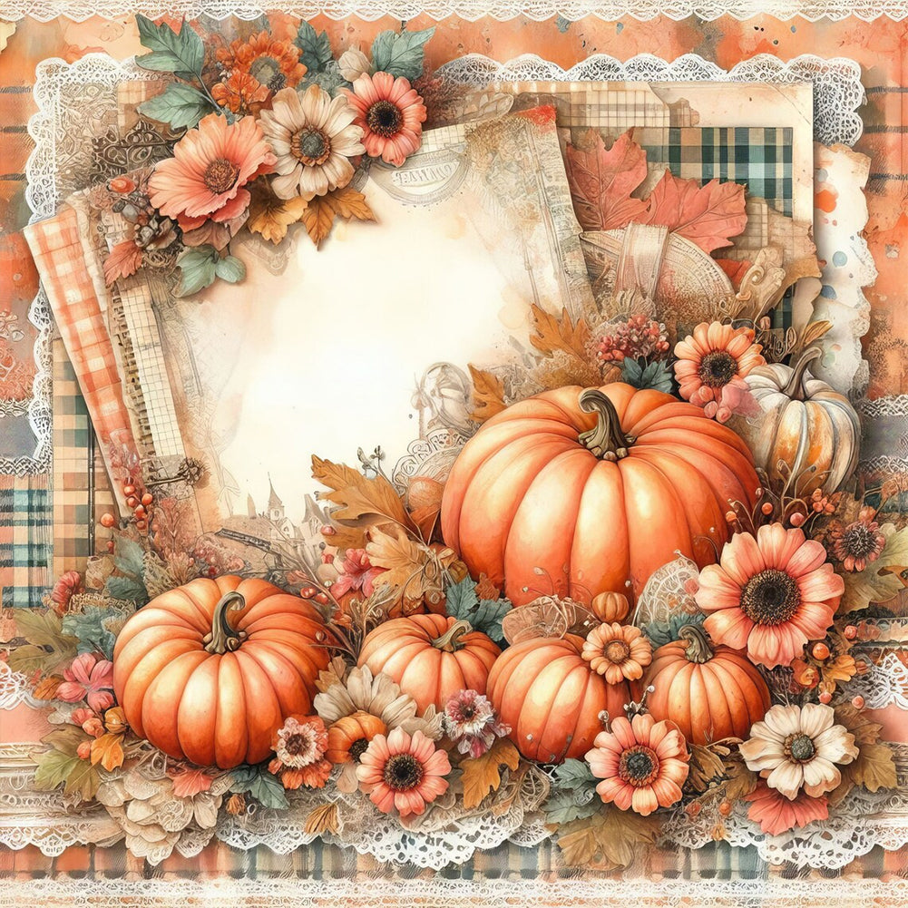 Diamond Painting - Full Round - Autumn pumpkins (40*40CM)