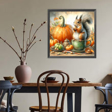 Load image into Gallery viewer, Diamond Painting - Full Round - Pumpkins and squirrels (40*40CM)
