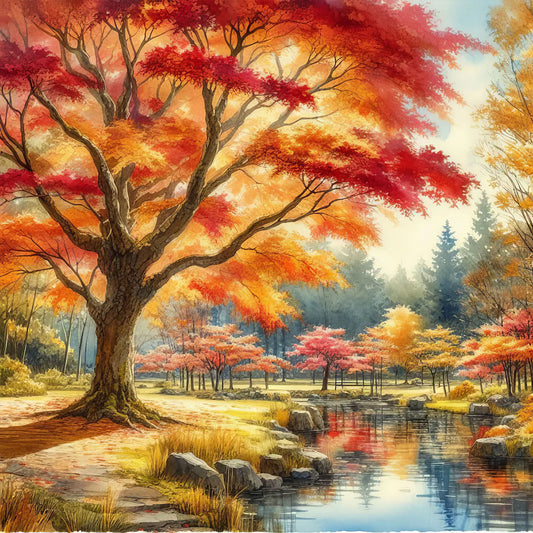 Diamond Painting - Full Round - Autumn leaves (40*40CM)