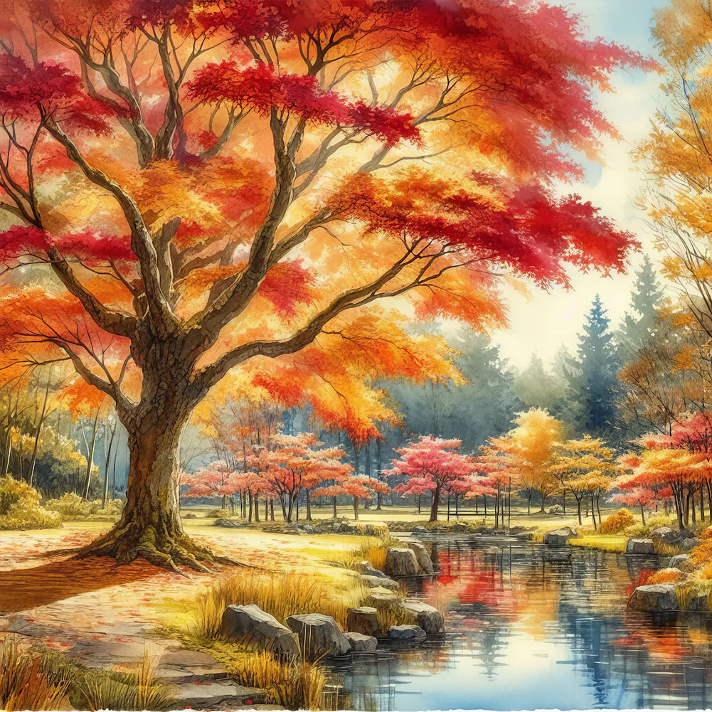 Diamond Painting - Full Round - Autumn leaves (40*40CM)