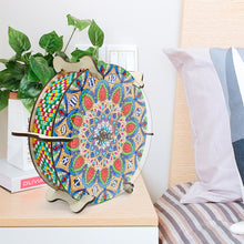 Load image into Gallery viewer, Mandala Special Shape Desktop Diamond Painting Art Clock Ornaments Kit
