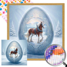Load image into Gallery viewer, AB Diamond Painting - Full Round - Snow horse (40*40CM)
