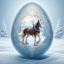 Load image into Gallery viewer, AB Diamond Painting - Full Round - Snow horse (40*40CM)
