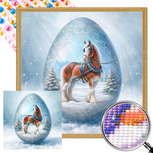 Load image into Gallery viewer, AB Diamond Painting - Full Round - Snow horse (40*40CM)
