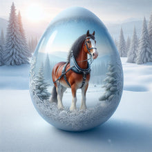 Load image into Gallery viewer, AB Diamond Painting - Full Round - Snow horse (40*40CM)
