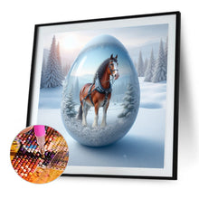 Load image into Gallery viewer, AB Diamond Painting - Full Round - Snow horse (40*40CM)
